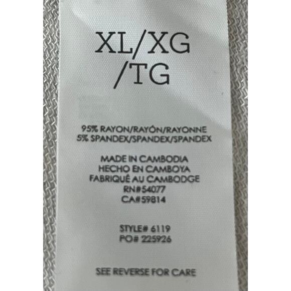 CABI LONG SLEEVE CREW NECK PULL- OVER TOP, WOMENS, XL, LIGHT GREY, HIGH-LOW - Picture 11 of 12